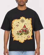 Mockup Boxy Heavyweight Tee Black male close-up 05