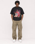 Mockup Boxy Heavyweight Tee Black male full-body 04