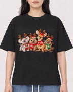 Mockup Boxy Heavyweight Tee Black female close-up 13
