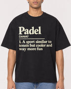 Mockup Boxy Heavyweight Tee Black male close-up 10