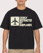 Mockup Boxy Heavyweight Tee Black male close-up 16