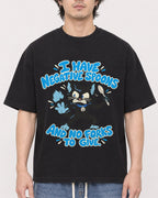 Mockup Boxy Heavyweight Tee Black male close-up 03