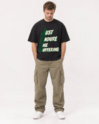 Mockup Boxy Heavyweight Tee Black male full-body 08