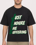 Mockup Boxy Heavyweight Tee Black male close-up 08