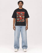 Mockup Boxy Heavyweight Tee Black male full-body 05
