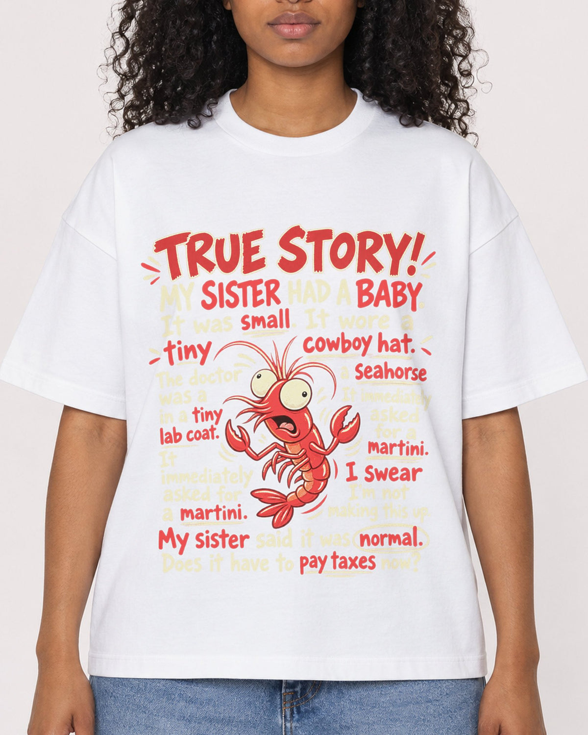 Mockup Boxy Heavyweight Tee White female close-up 05