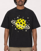Mockup Boxy Heavyweight Tee Black male close-up 04