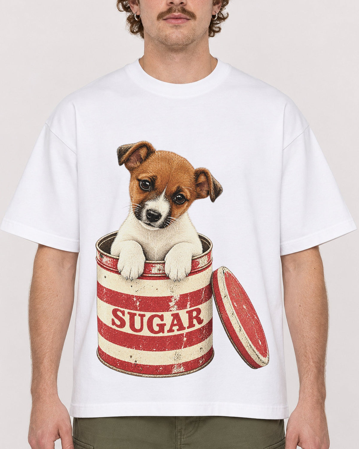 Mockup Boxy Heavyweight Tee White male close-up 09