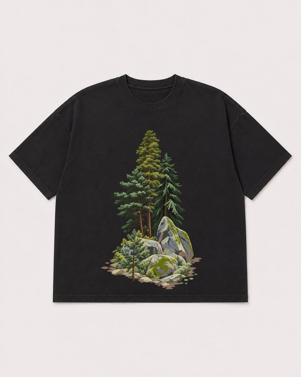 Mockup Boxy Heavyweight Tee Black product