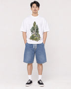 Mockup Boxy Heavyweight Tee White male full-body 13