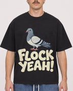 Mockup Boxy Heavyweight Tee Black male close-up 19