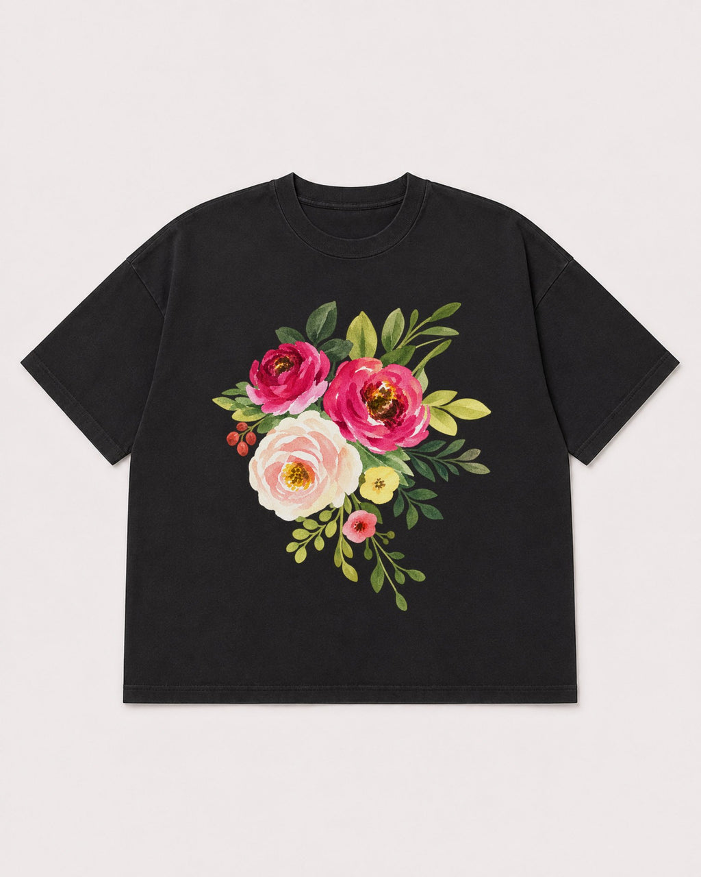 Mockup Boxy Heavyweight Tee Black product