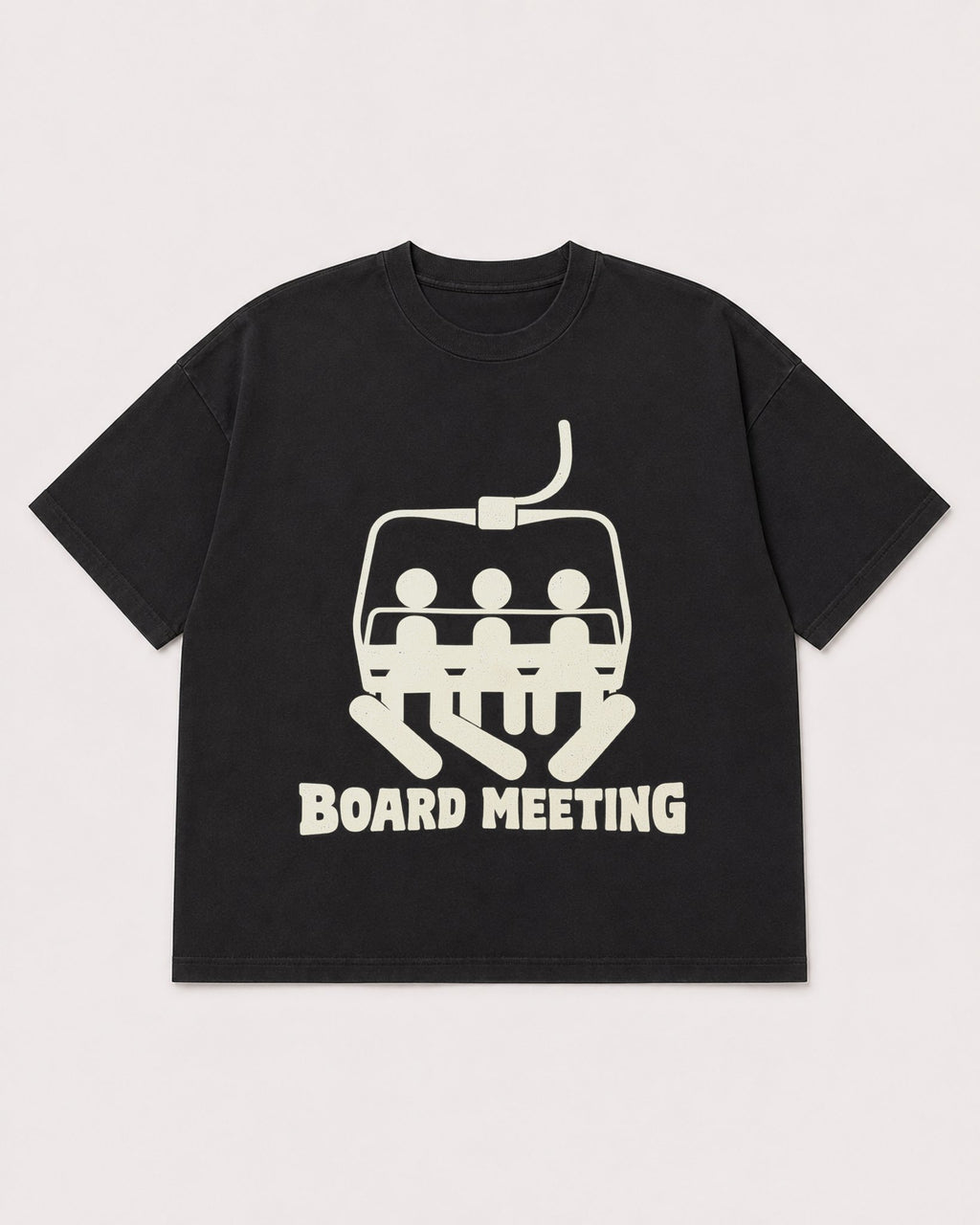 Mockup Boxy Heavyweight Tee Black product