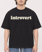 Mockup Boxy Heavyweight Tee Black male close-up 03