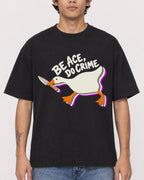 Mockup Boxy Heavyweight Tee Black male close-up 06