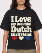 Mockup Boxy Heavyweight Tee Black female close-up 06