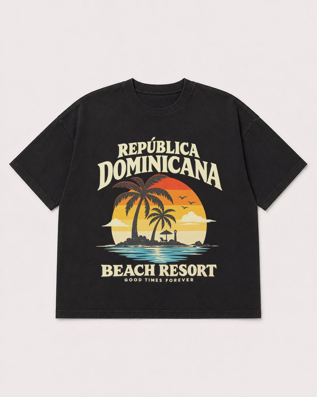 Mockup Boxy Heavyweight Tee Black product
