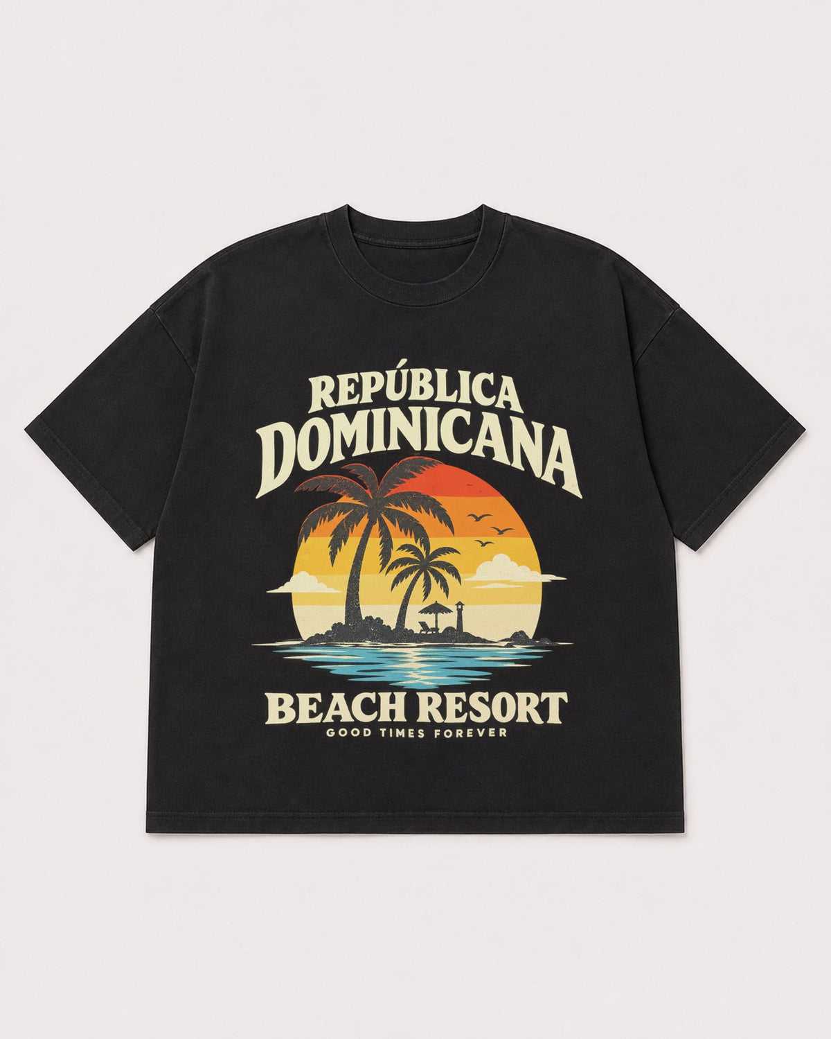 Mockup Boxy Heavyweight Tee Black product