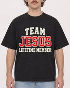 Mockup Boxy Heavyweight Tee Black male close-up 09