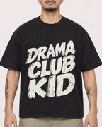 Mockup Boxy Heavyweight Tee Black male close-up 12
