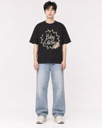Mockup Boxy Heavyweight Tee Black male full-body 01