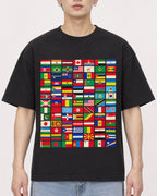 Mockup Boxy Heavyweight Tee Black male close-up 01