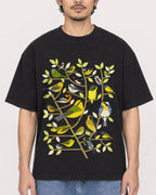 Mockup Boxy Heavyweight Tee Black male close-up 02