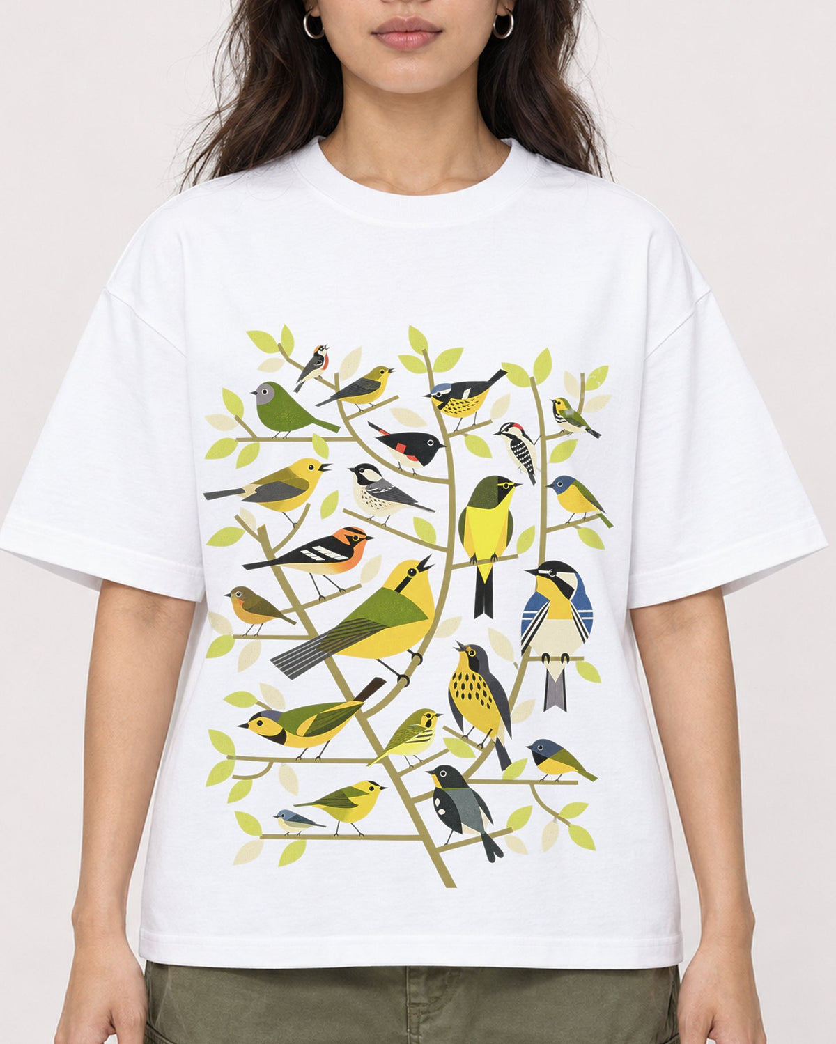 Mockup Boxy Heavyweight Tee White female close-up 02