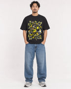 Mockup Boxy Heavyweight Tee Black male full-body 02