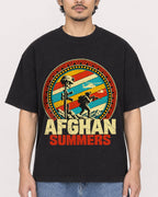 Mockup Boxy Heavyweight Tee Black male close-up 02