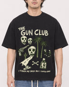 Mockup Boxy Heavyweight Tee Black male close-up 03