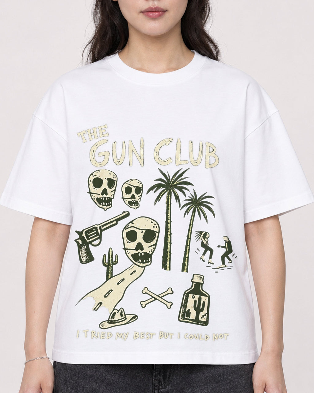 Mockup Boxy Heavyweight Tee White female close-up 03