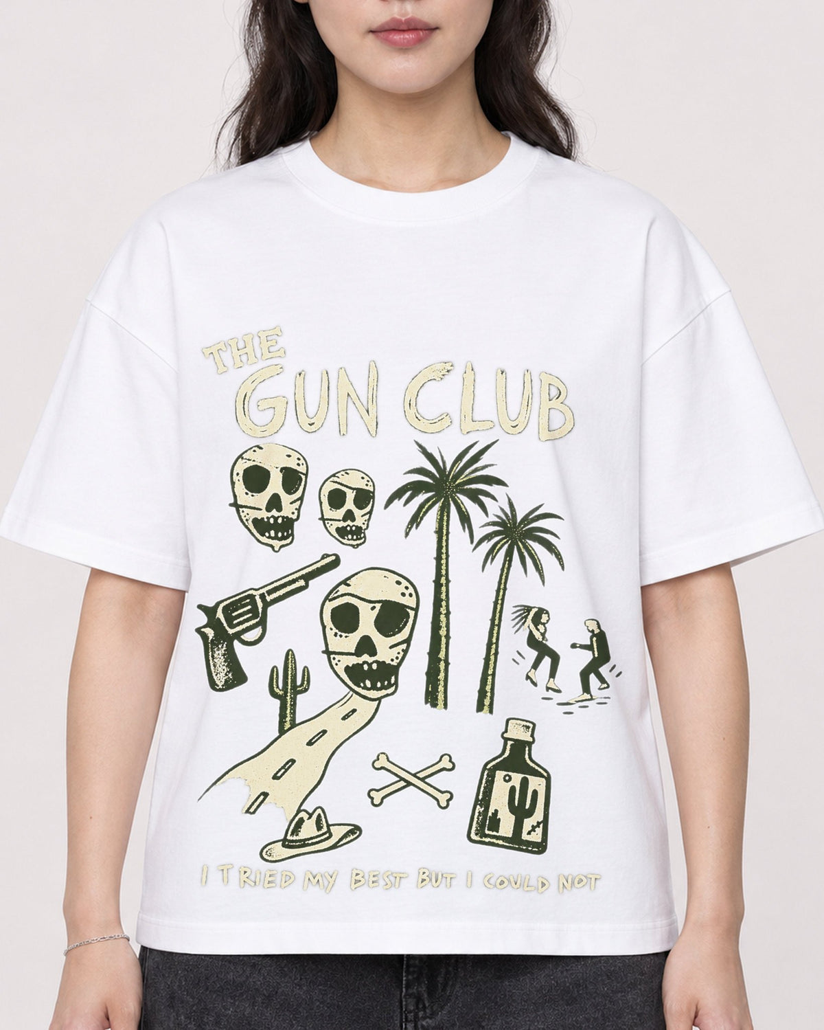 Mockup Boxy Heavyweight Tee White female close-up 03