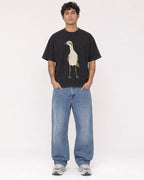 Mockup Boxy Heavyweight Tee Black male full-body 06