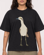 Mockup Boxy Heavyweight Tee Black female close-up 06