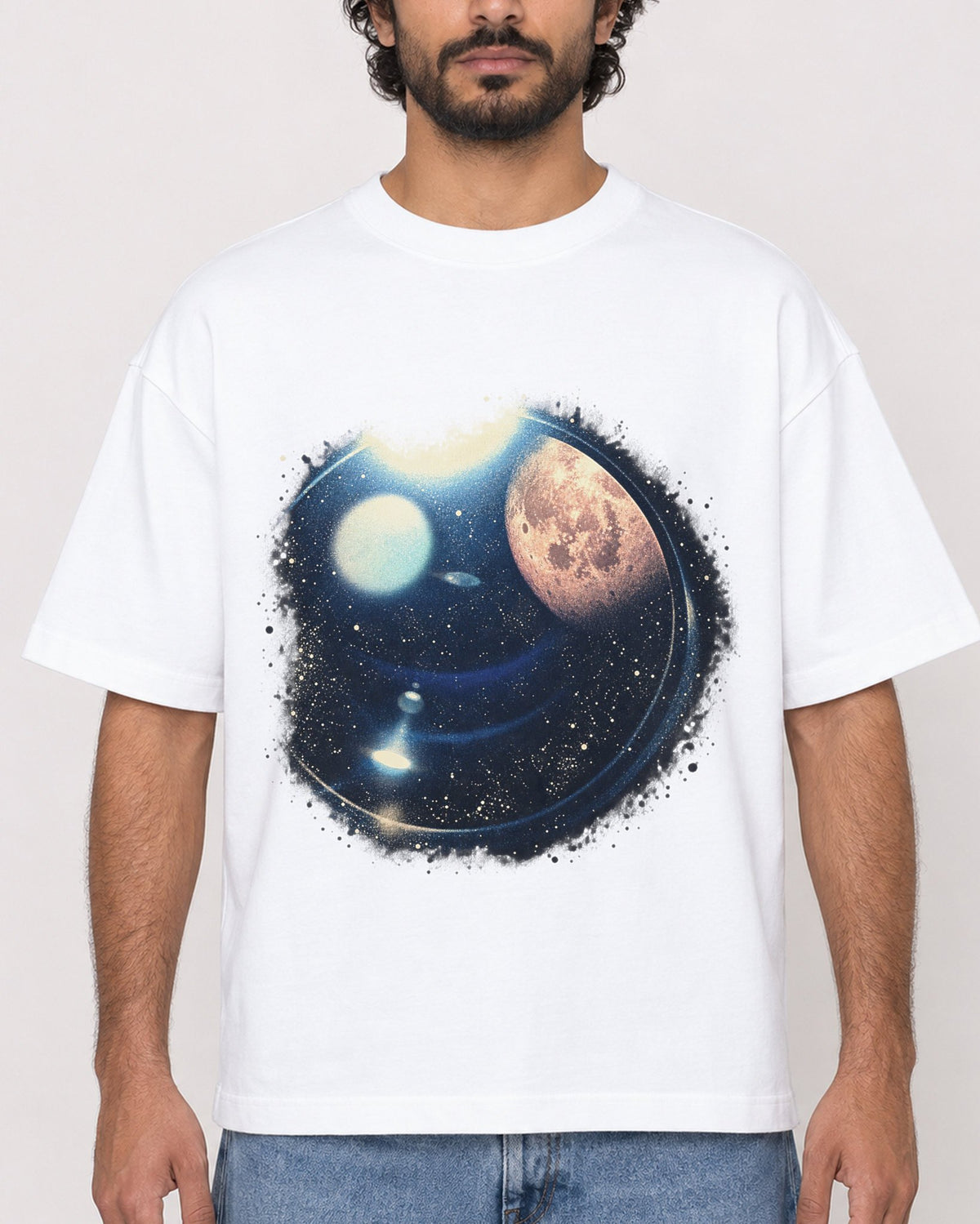 Mockup Boxy Heavyweight Tee White male close-up 17