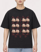 Mockup Boxy Heavyweight Tee Black male close-up 01
