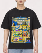 Mockup Boxy Heavyweight Tee Black male close-up 01