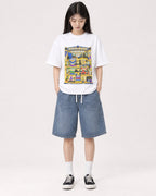 Mockup Boxy Heavyweight Tee White female full-body 01