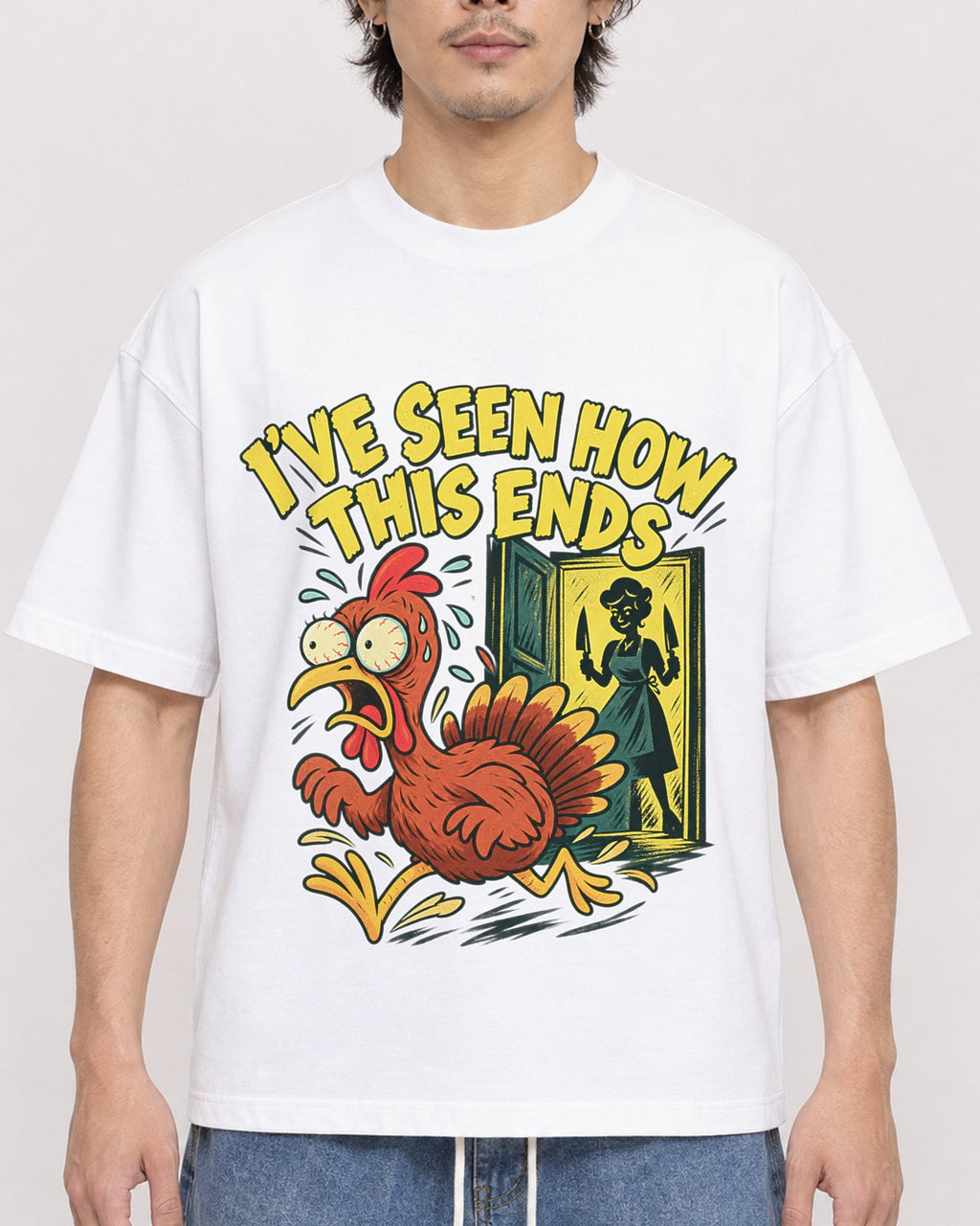 Mockup Boxy Heavyweight Tee White male close-up 03