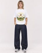 Mockup Boxy Heavyweight Tee White female full-body 19