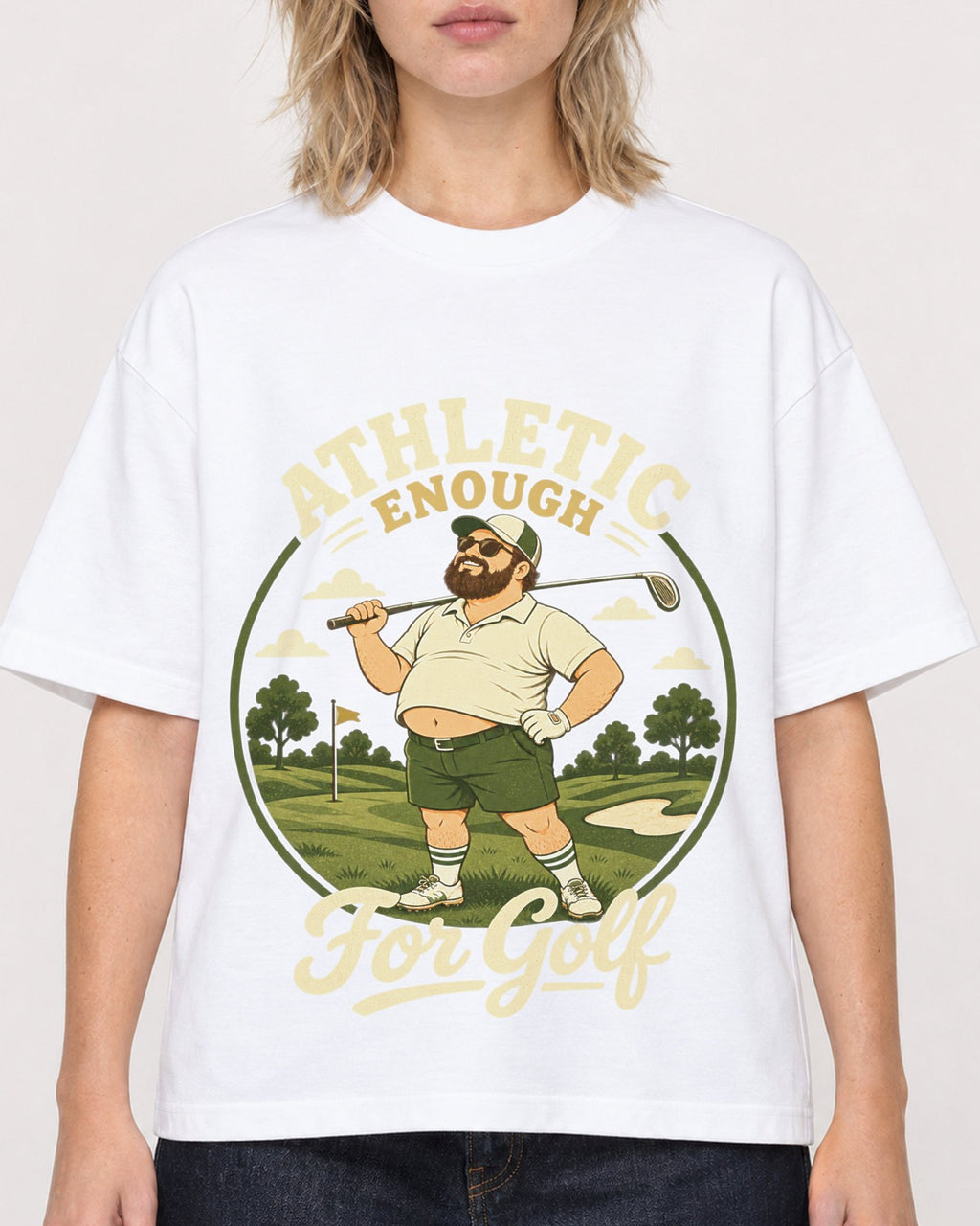 Mockup Boxy Heavyweight Tee White female close-up 19