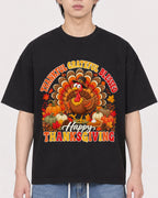 Mockup Boxy Heavyweight Tee Black male close-up 11