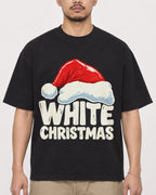 Mockup Boxy Heavyweight Tee Black male close-up 32