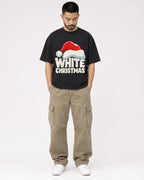 Mockup Boxy Heavyweight Tee Black male full-body 32