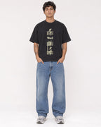 Mockup Boxy Heavyweight Tee Black male full-body 06