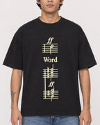 Mockup Boxy Heavyweight Tee Black male close-up 06