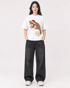 Mockup Boxy Heavyweight Tee White female full-body 03