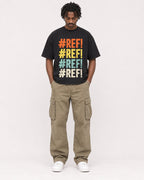 Mockup Boxy Heavyweight Tee Black male full-body 04