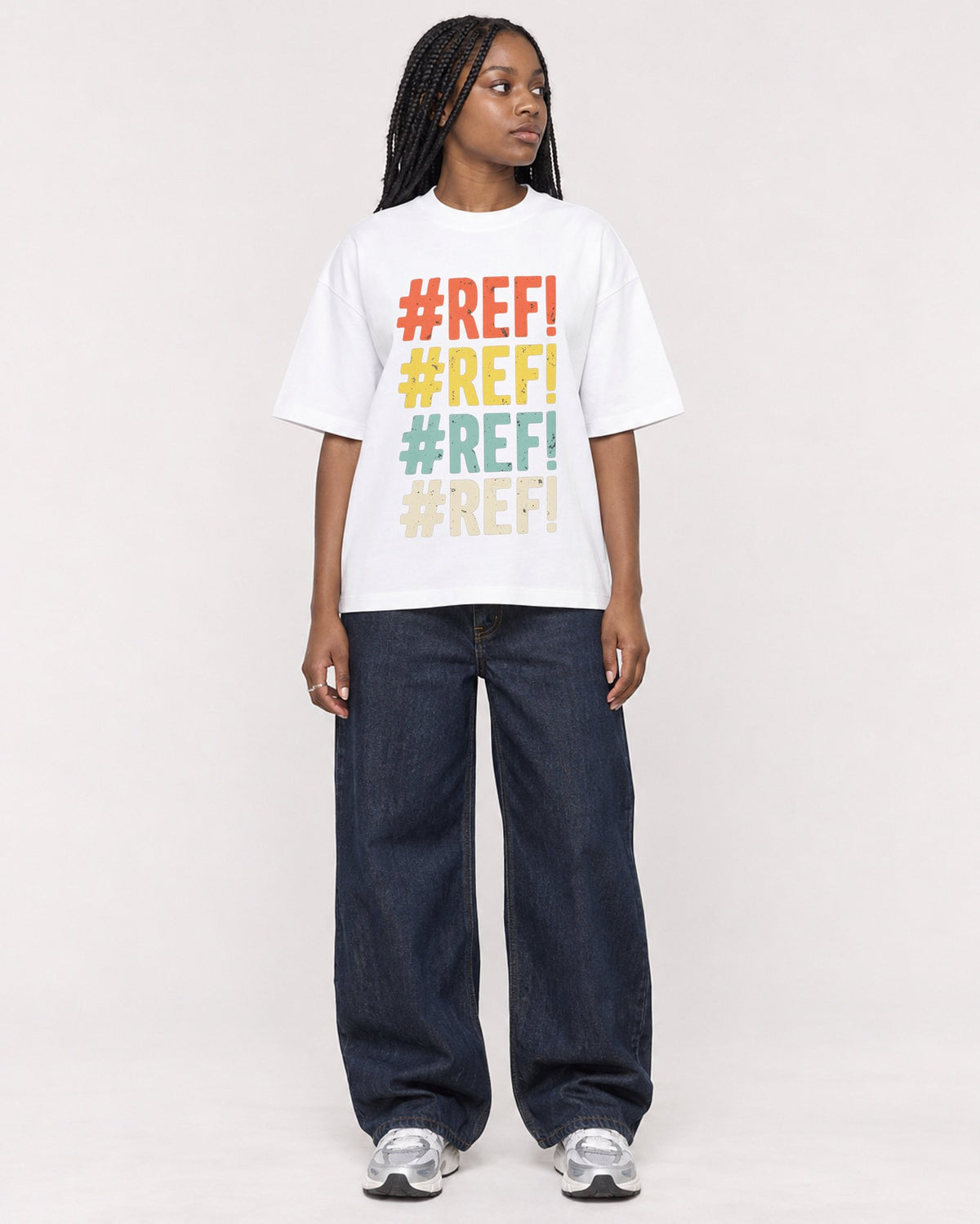 Mockup Boxy Heavyweight Tee White female full-body 04
